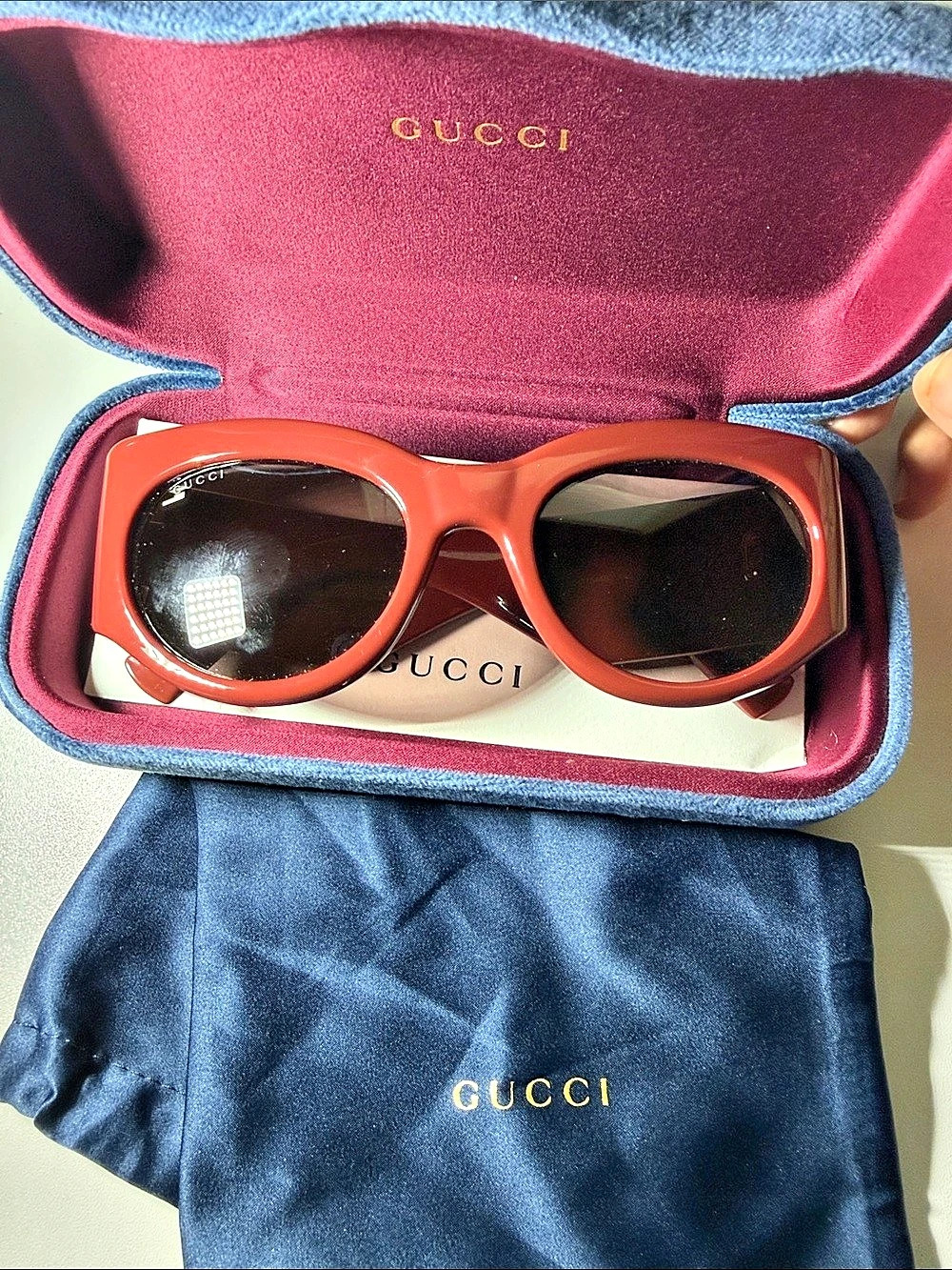 Gucci Red & Black Sunglasses